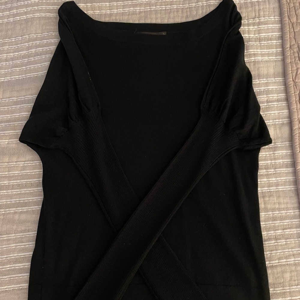 The Limited boat neck puff sleeve sweater.